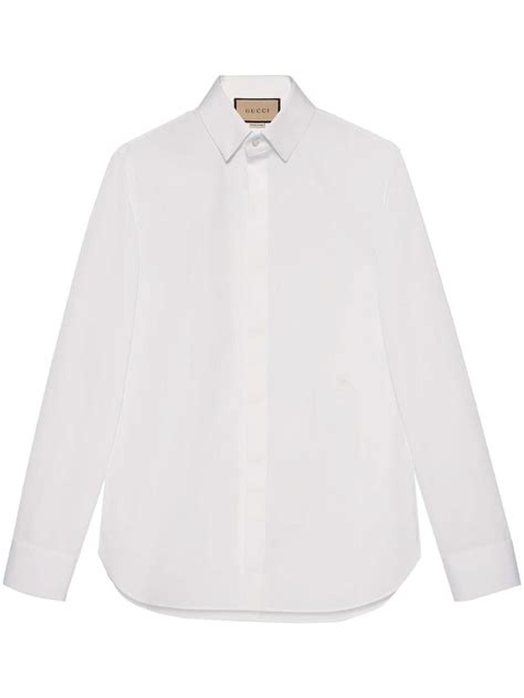 gucci mens poplin shirt|Gucci Cotton poplin shirt with Double G.